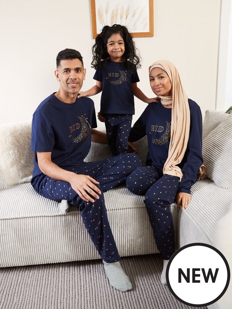 mini-v-by-very-eid-pyjama-set-navy