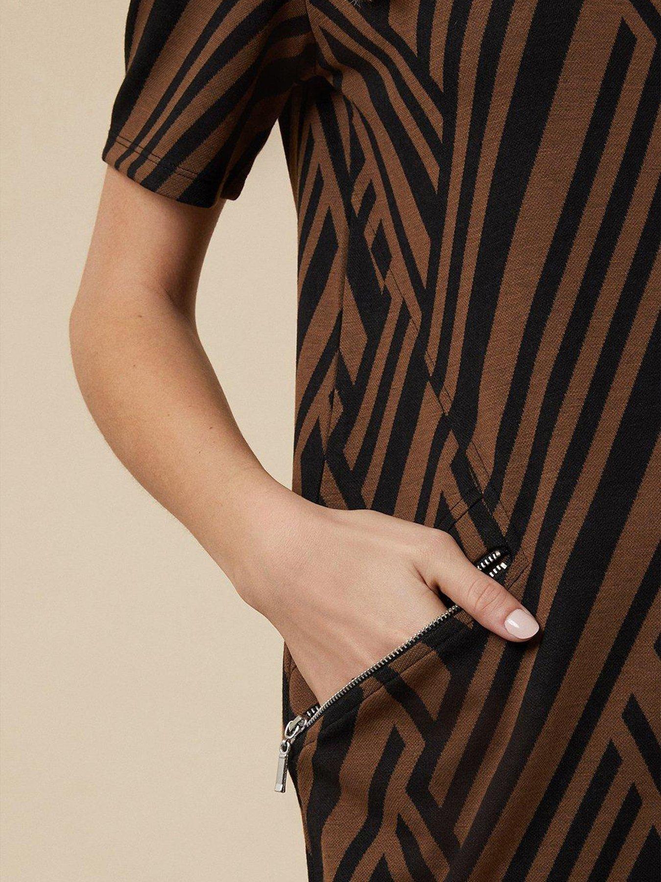  image of wallis-velvet-embellished-shift-dress--black