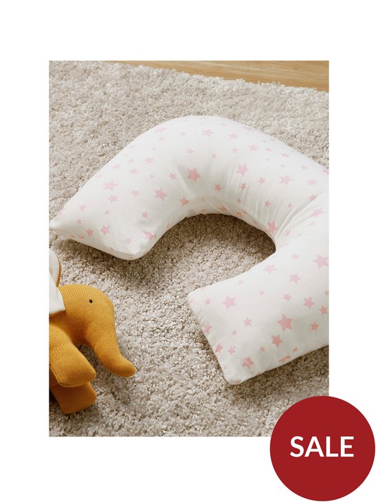 front image of silentnight-safe-nights-grow-with-me-pillow-pink-star