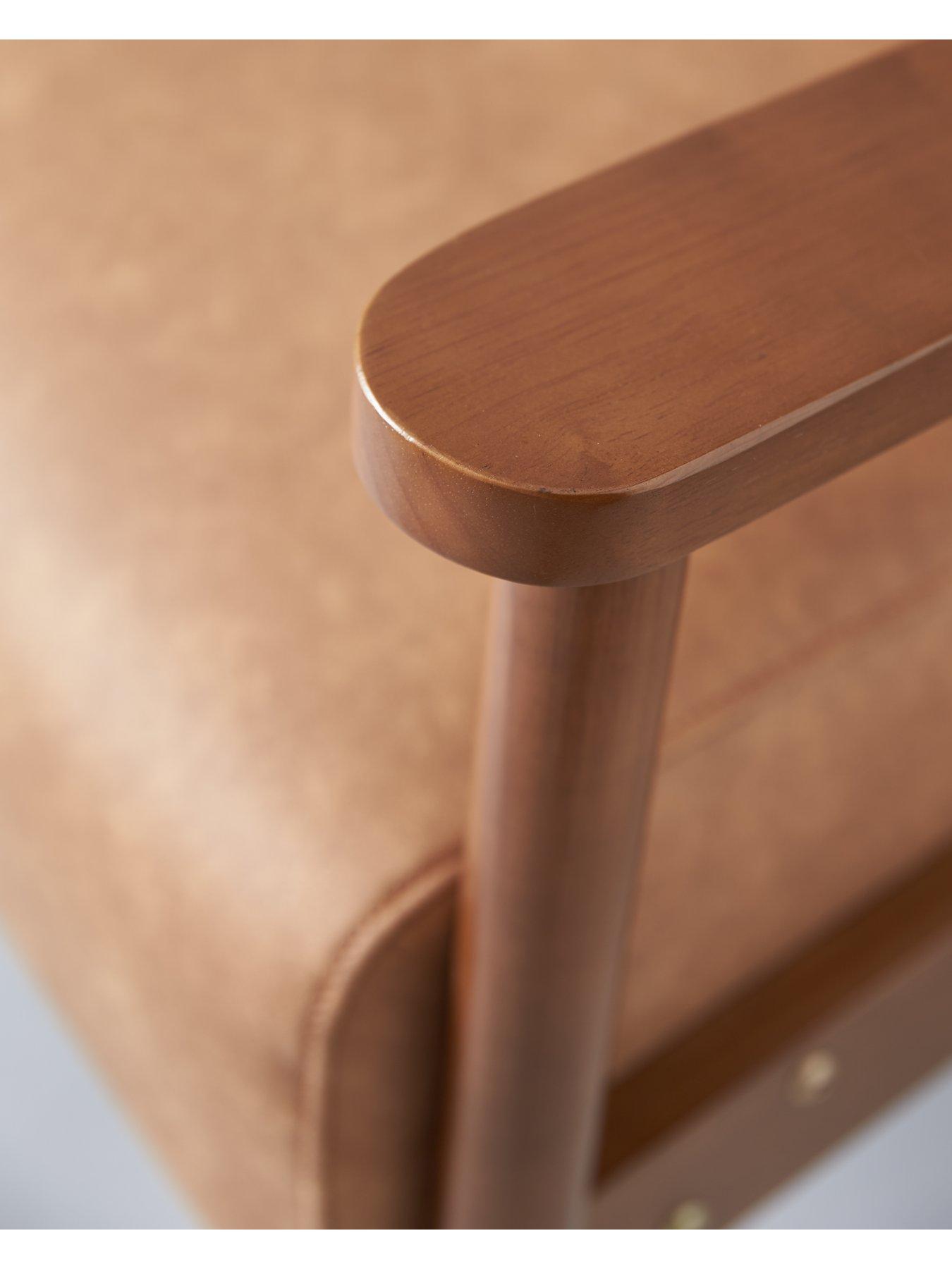 Image 5 of 7 of Very Home Ethan Faux Leather&nbsp;Accent Armchair - Tan&nbsp;- FSC&reg; Certified