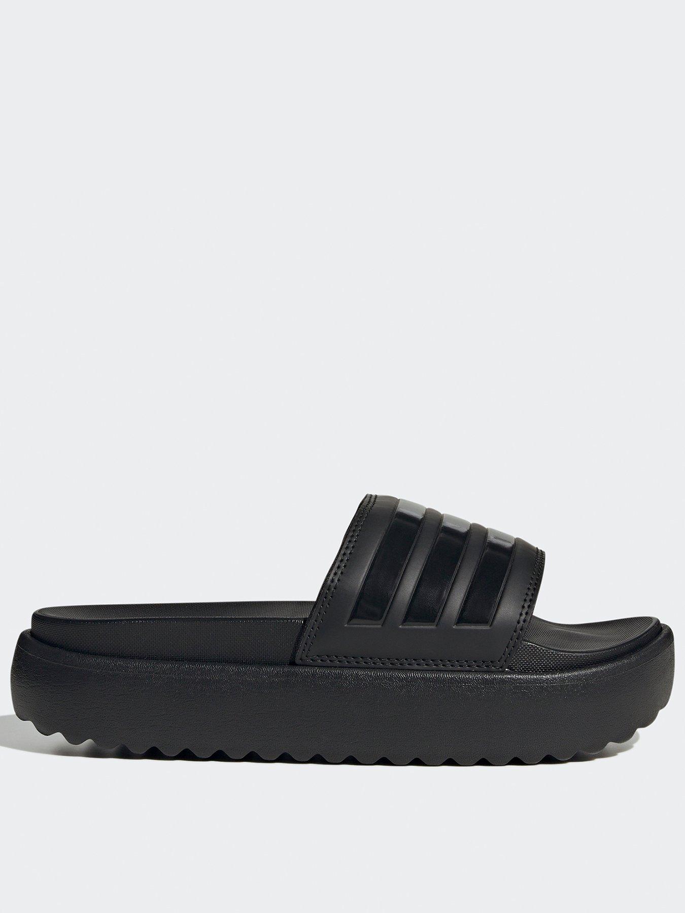 Adidas black deals sliders womens