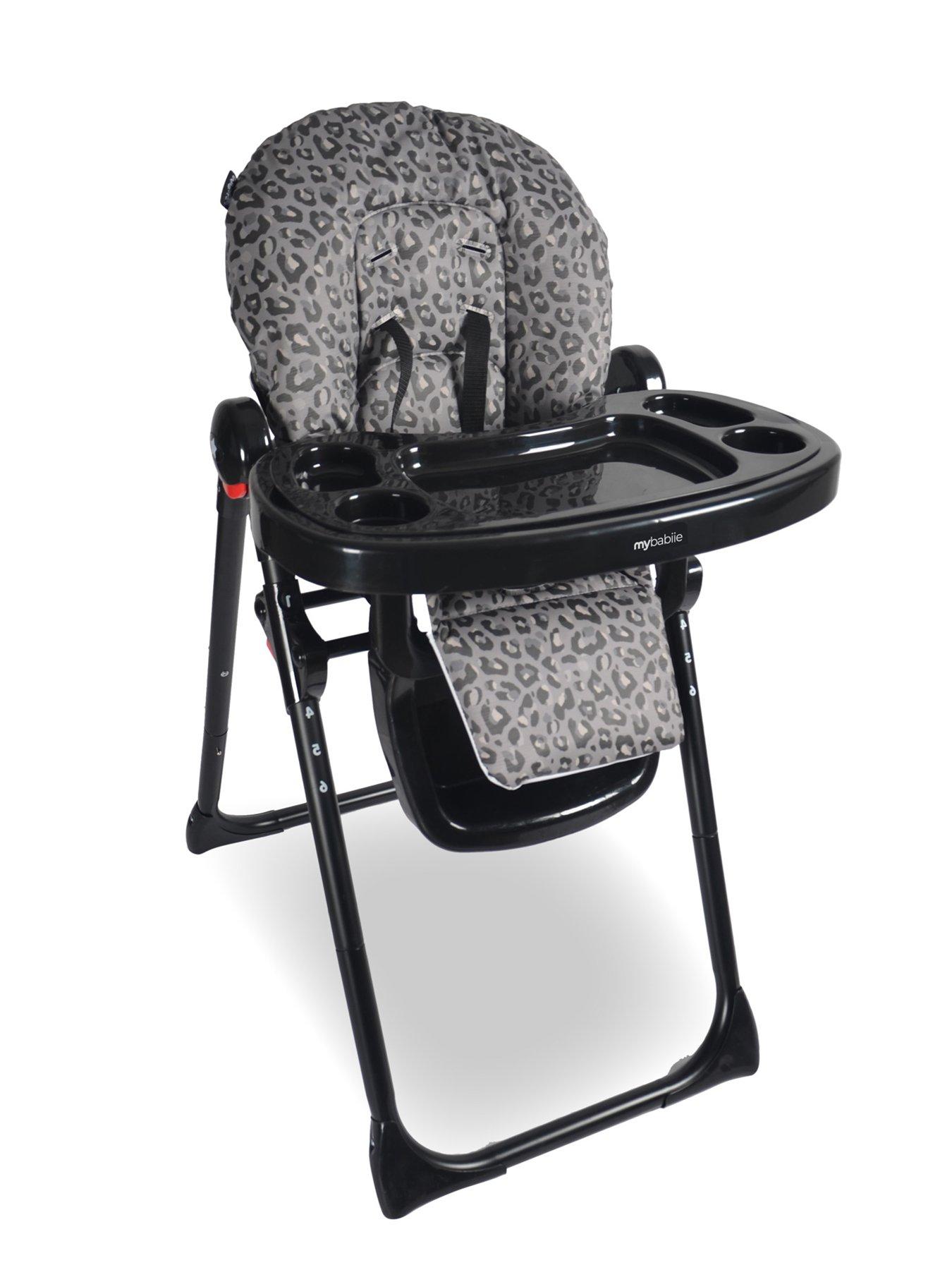 Image 1 of 8 of My Babiie MBHC8 Premium Highchair - Black Leopard