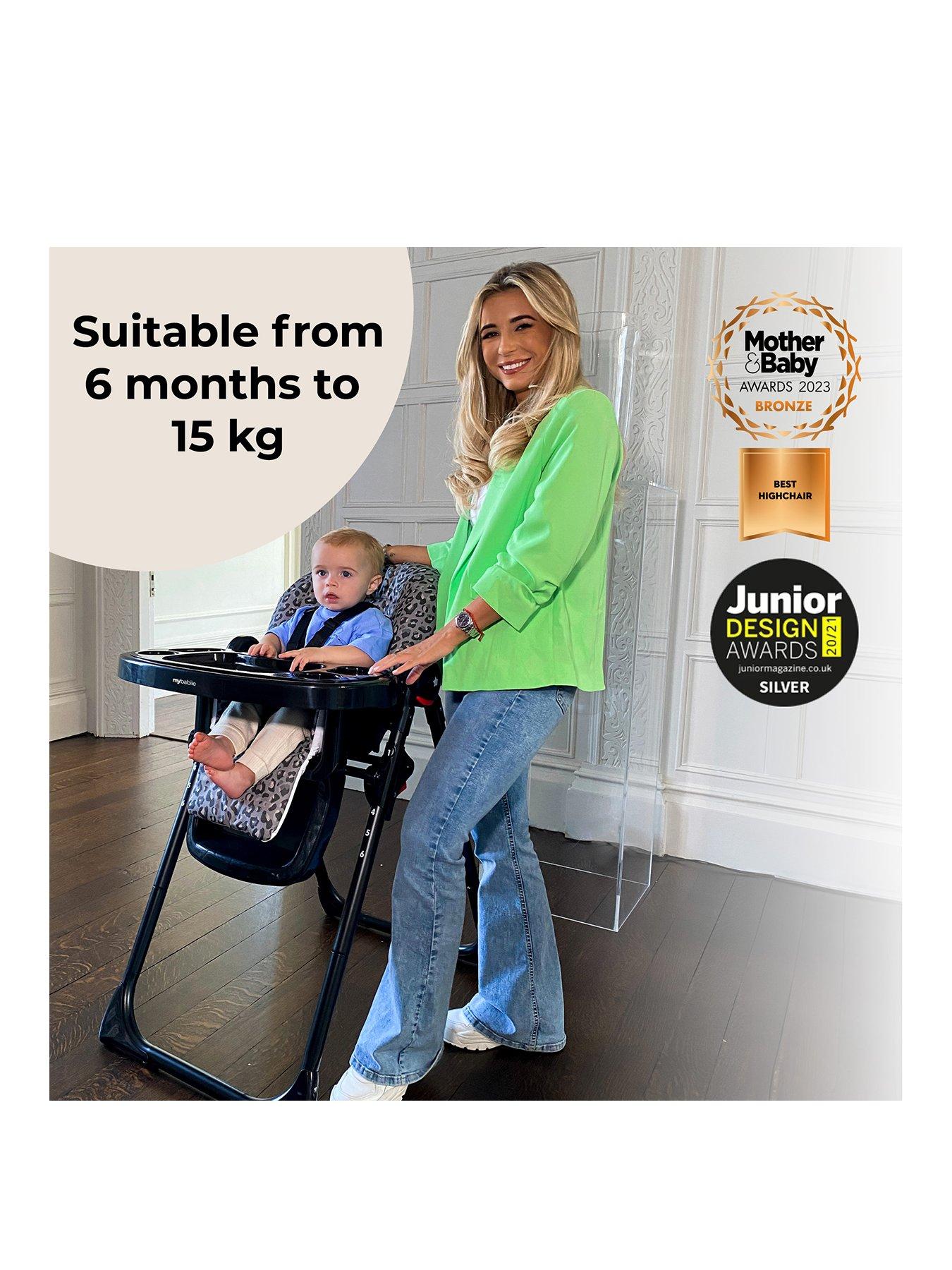  image of my-babiie-mbhc8-premium-highchair-black-leopard