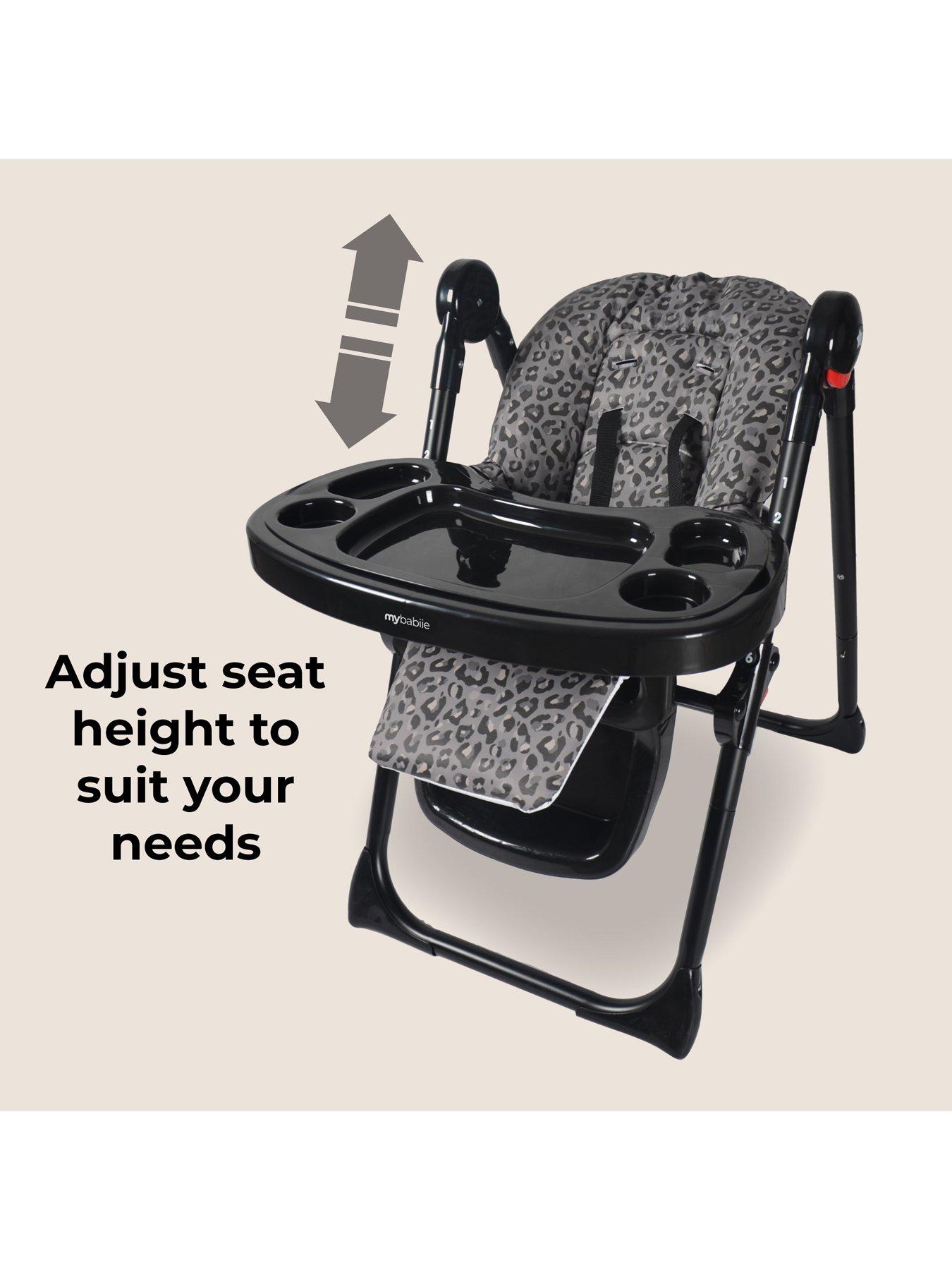  image of my-babiie-mbhc8-premium-highchair-black-leopard