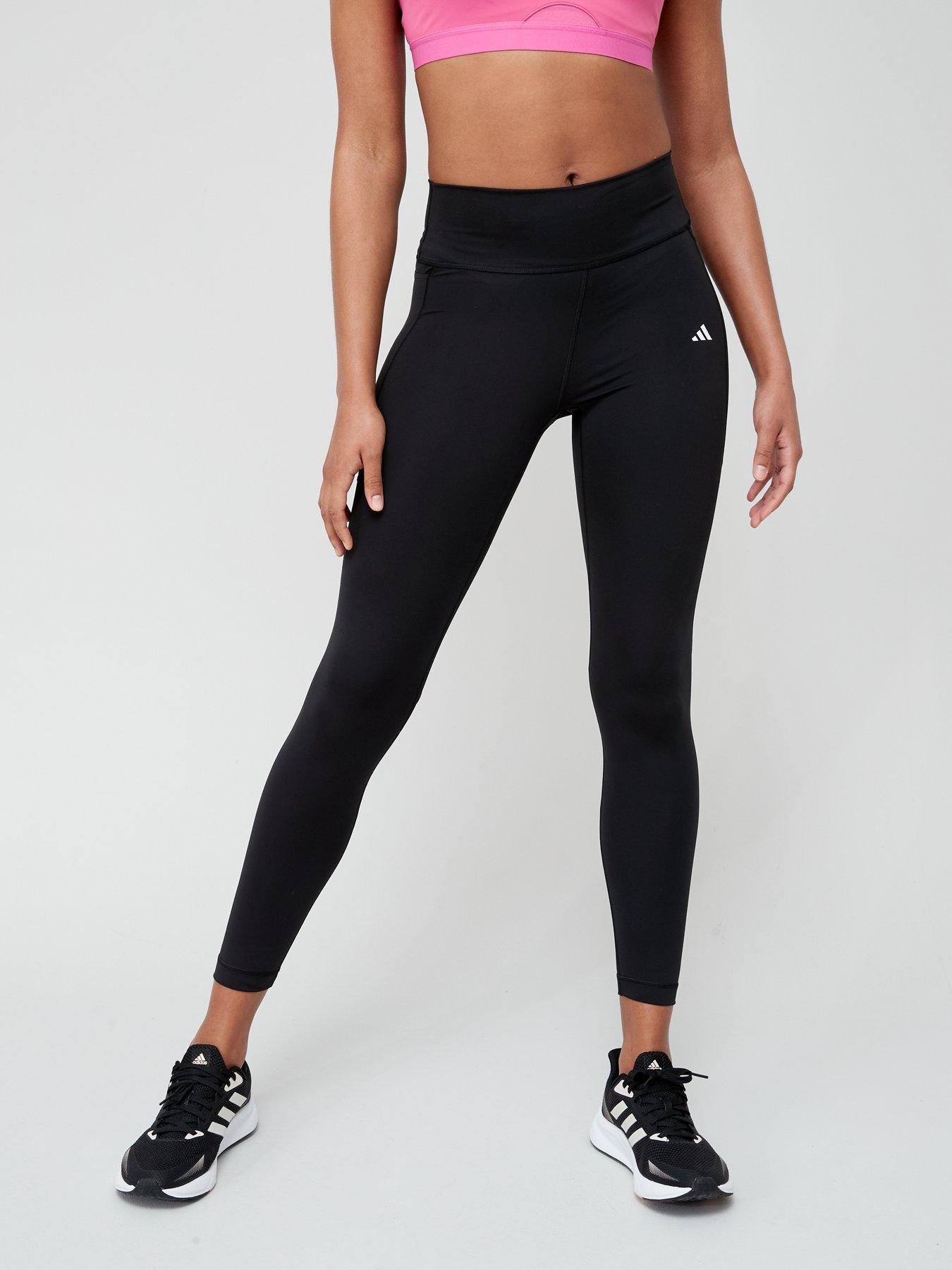 adidas Sportswear Womens High Waisted 3 Stripe Leggings - Black/White