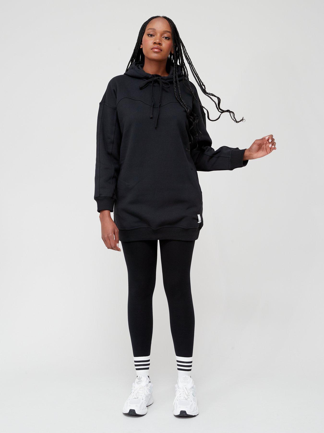 adidas Sportswear Overhead Longline Hoodie Black littlewoods