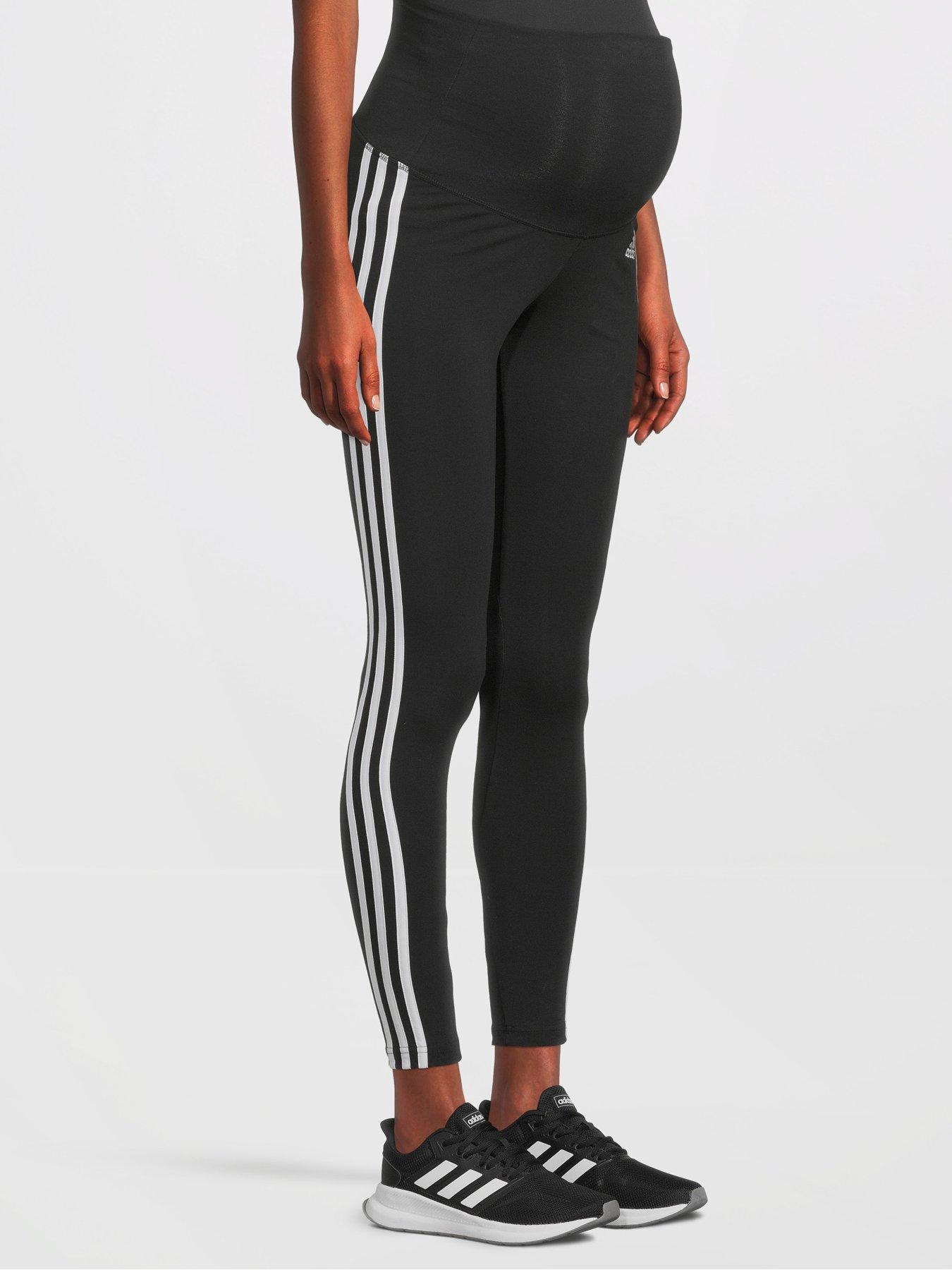 adidas Women's Performance Optime Trainicons Jacquard 3-stripes Leggings -  GREY