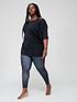 image of adidas-womens-yoga-t-shirt-plus-size-black