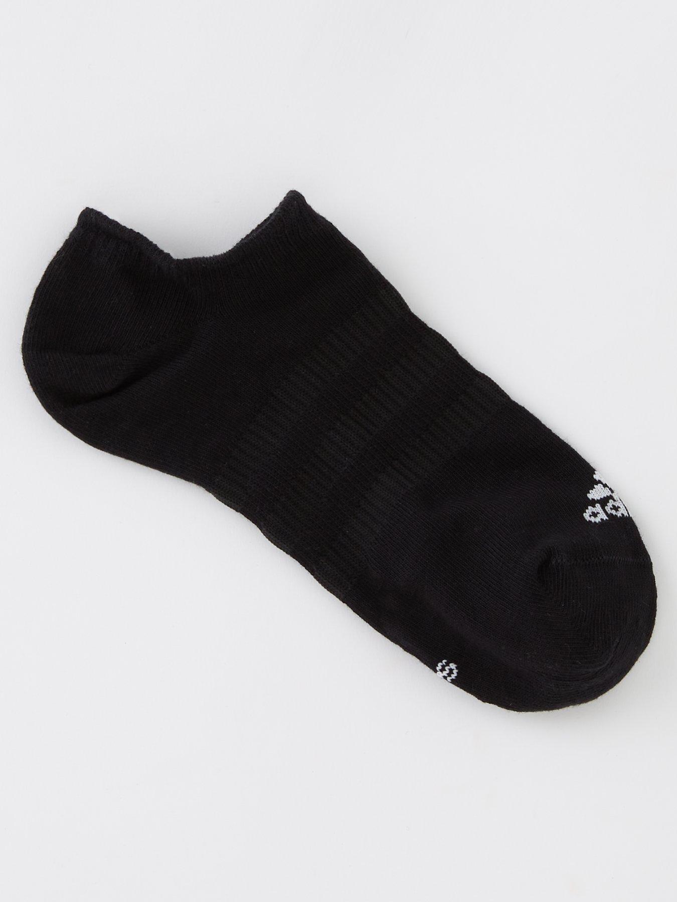 stillFront image of adidas-3-pack-no-show-socks-grey