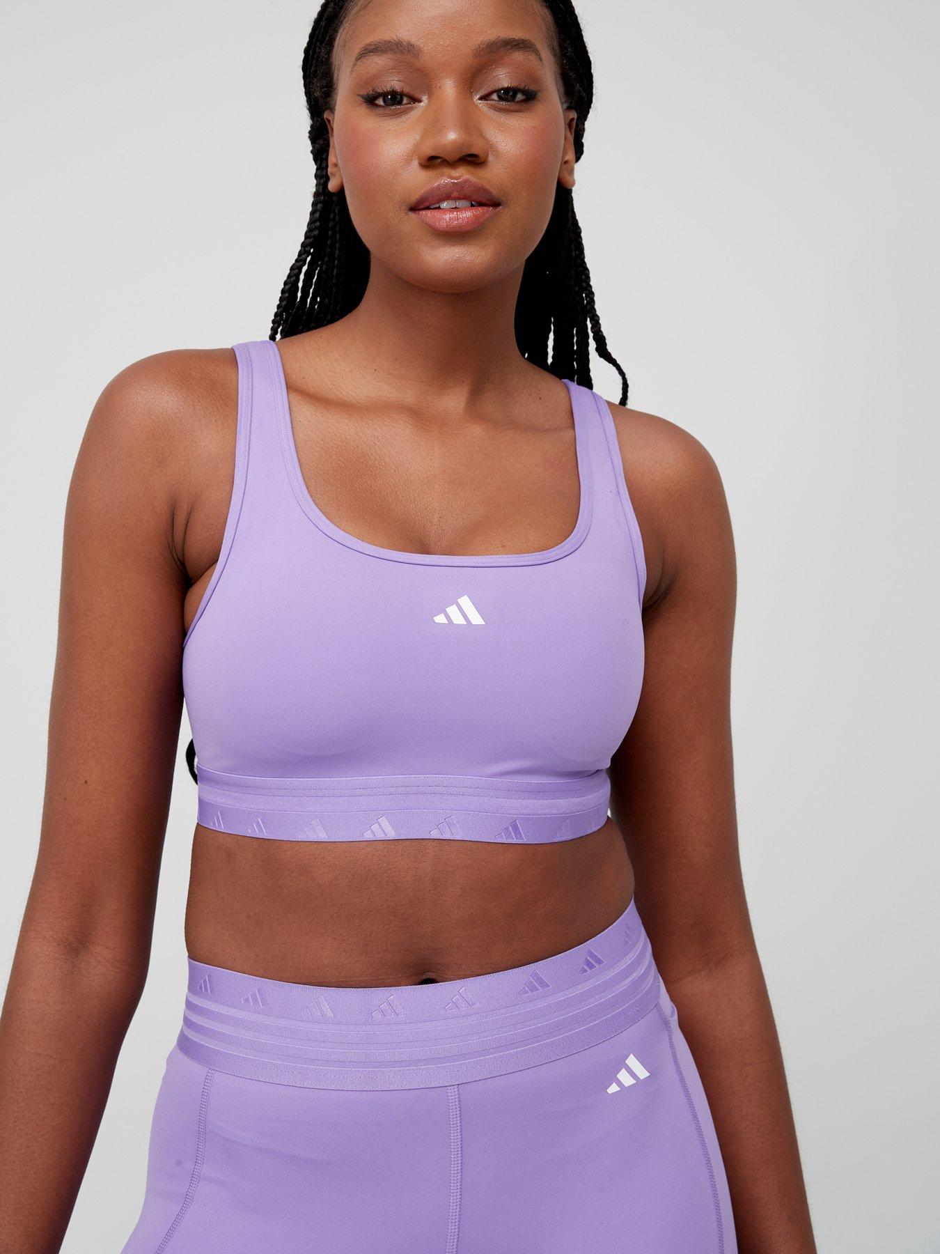Adidas Don't Rest Badge Of Sport Glam On Bra Top Purple