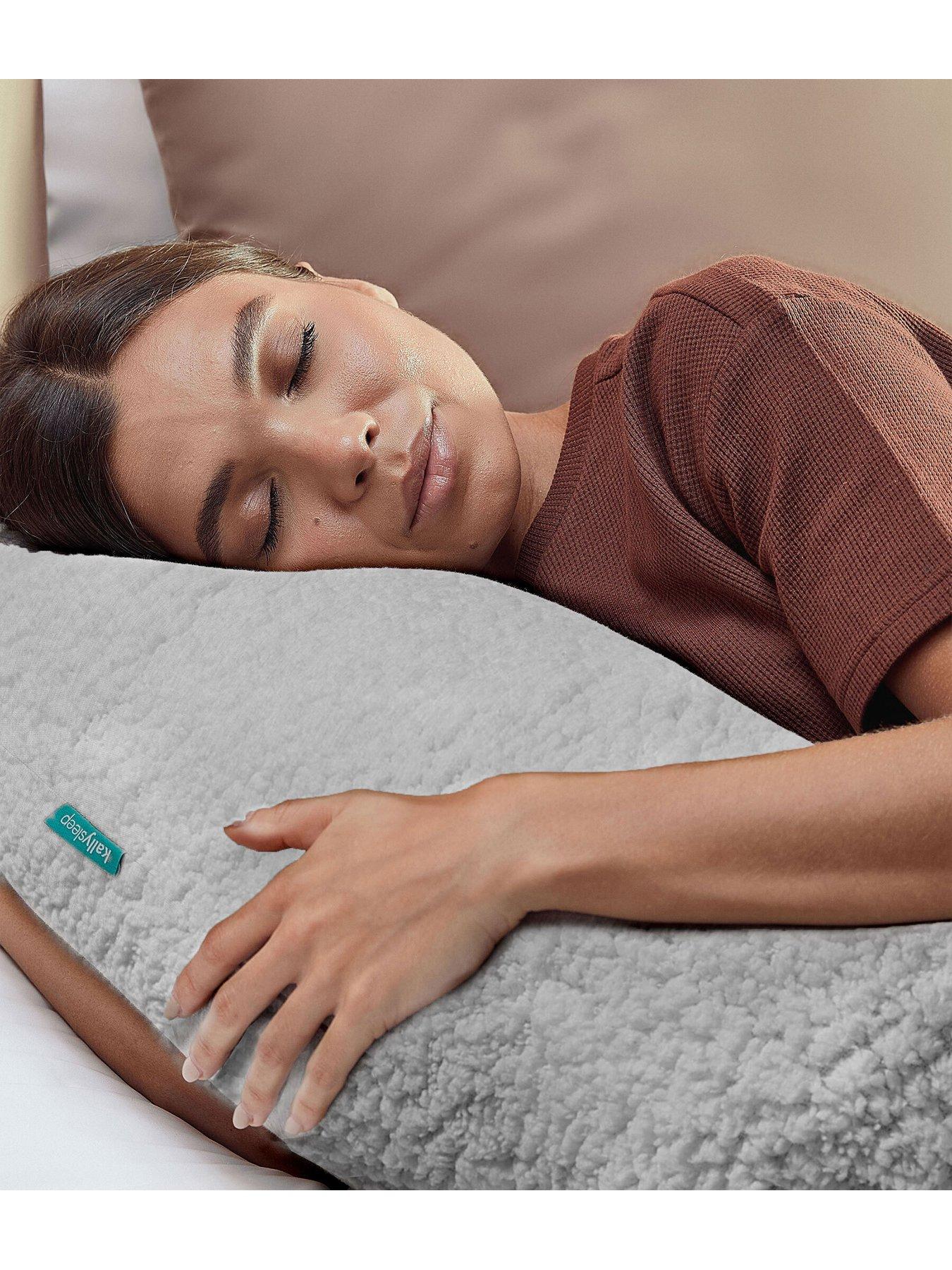  image of kally-sleep-kally-fleece-body-pillow-grey