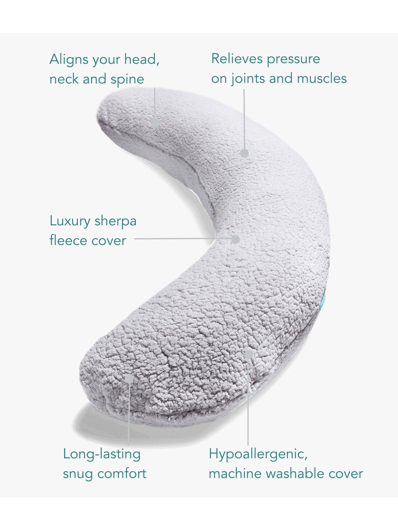  image of kally-sleep-kally-fleece-body-pillow-grey