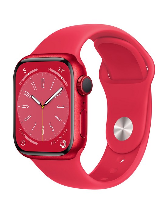 front image of apple-watch-series-8-gpsnbsp41mm-productred-aluminium-case-with-productred-sport-band