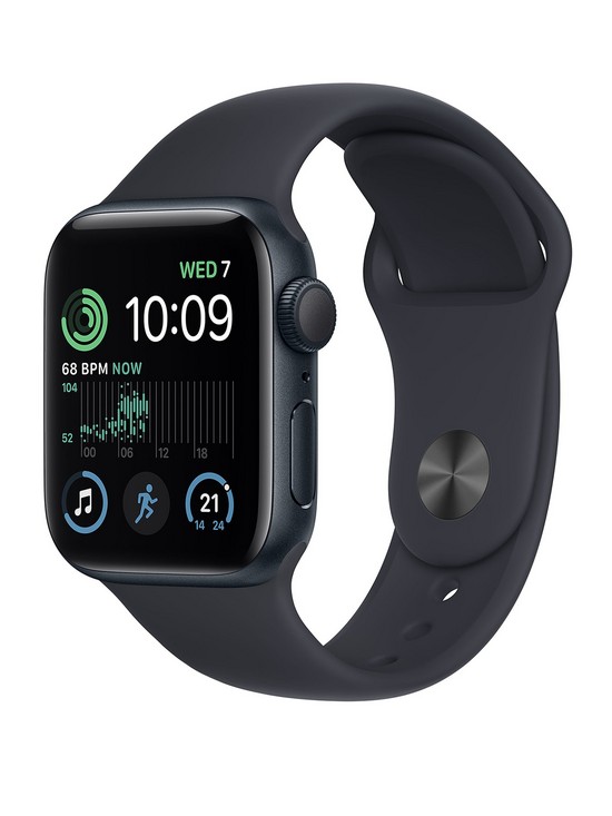 front image of apple-watch-se-gps-2022nbsp40mm-midnight-aluminium-case-with-midnight-sport-band