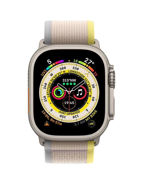 stillFront image of apple-watch-ultra-gps-cellular-49mm-titanium-case-with-yellowbeige-trail-loop--nbspsmallmedium