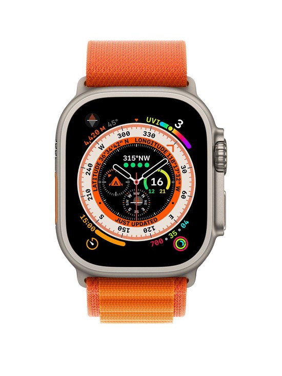 stillFront image of apple-watch-ultra-gps-cellular-49mm-titanium-case-with-orange-alpine-loop--nbspmedium