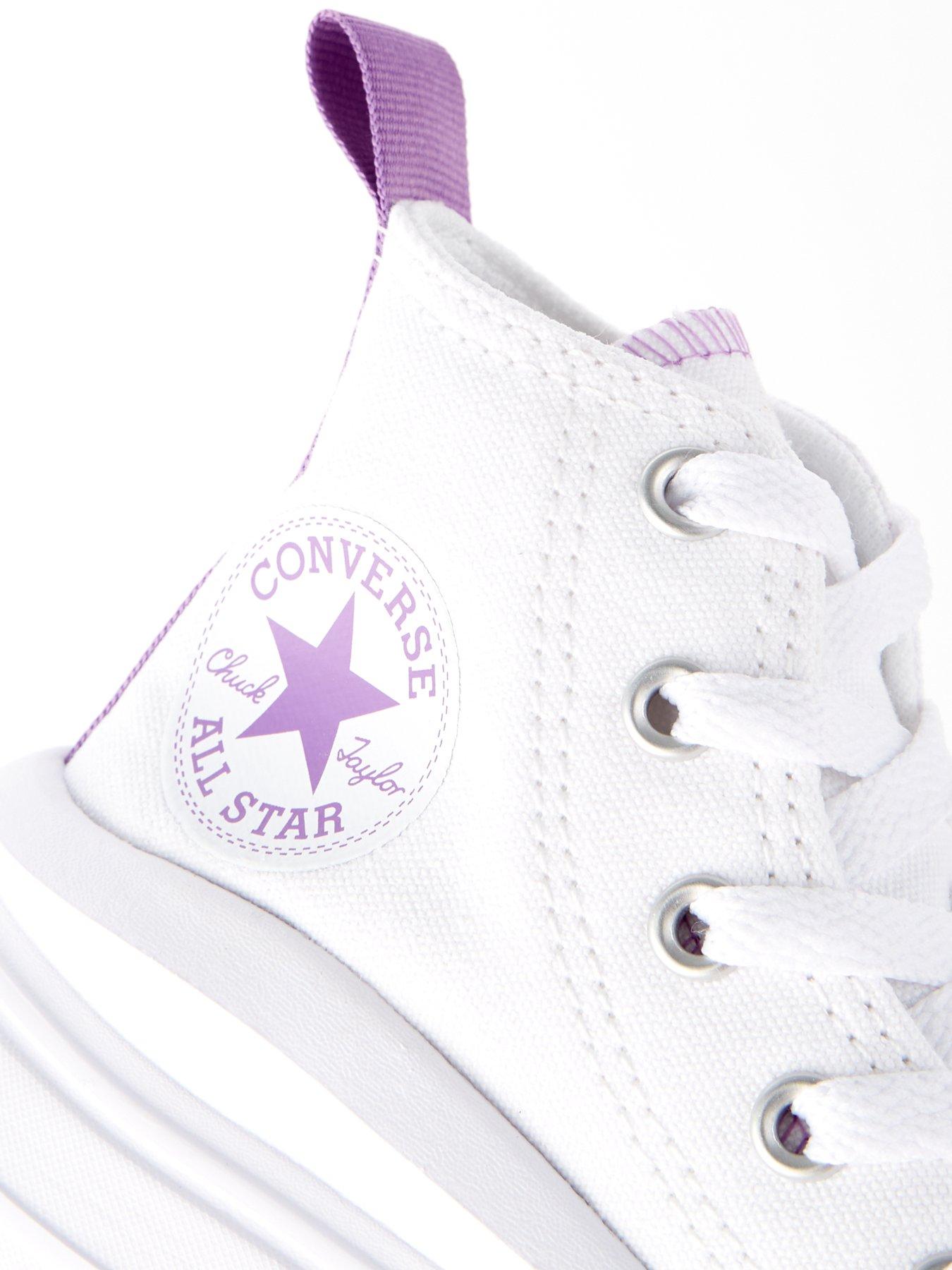  image of converse-kids-girls-move-canvas-hi-top-trainers-whitepurple