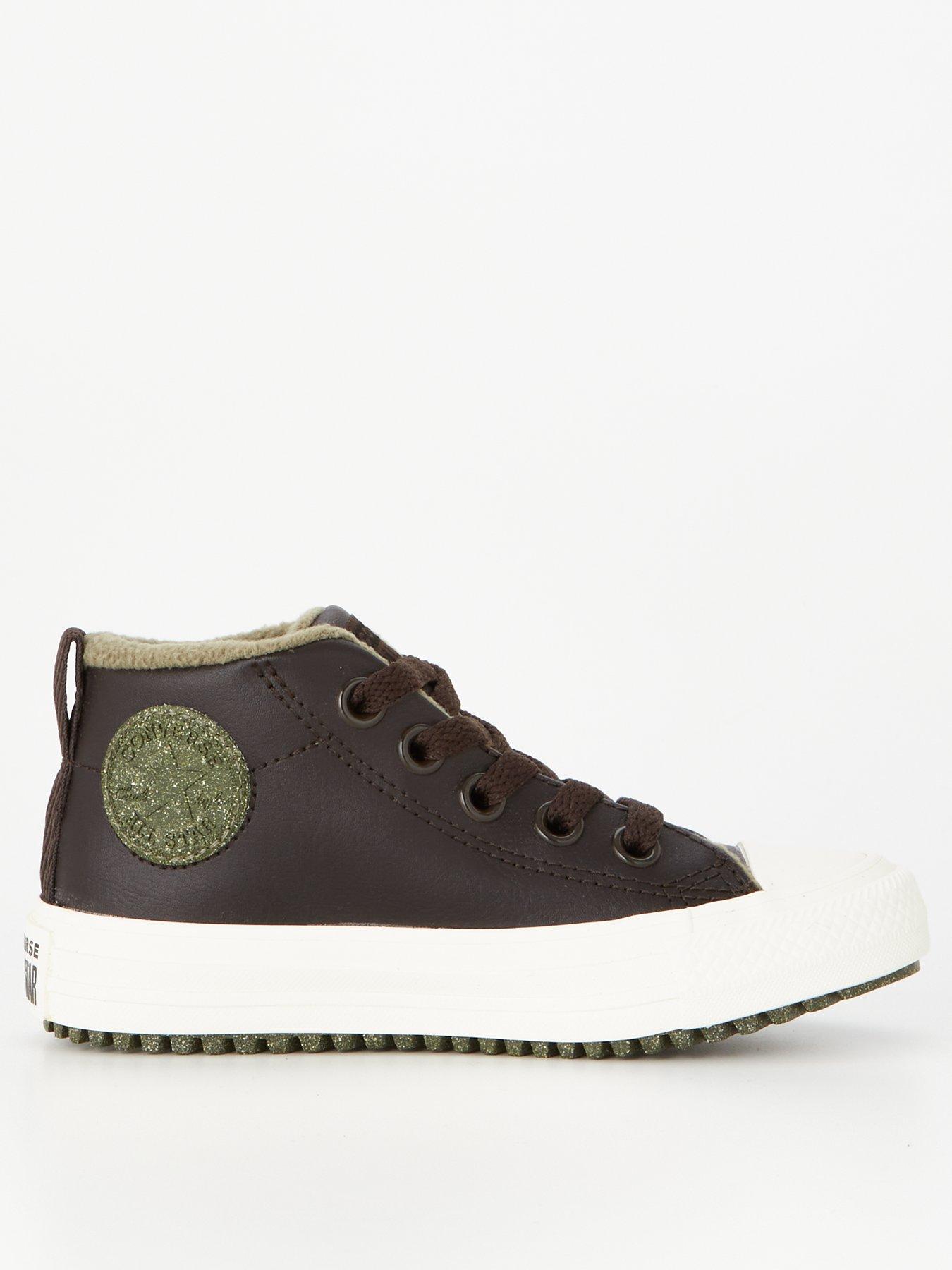 Toddler leather converse on sale high tops