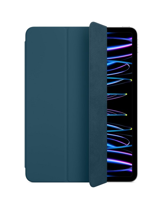 front image of apple-smart-folio-for-ipad-pro-11-inch-4th-gen-2022-marine-blue