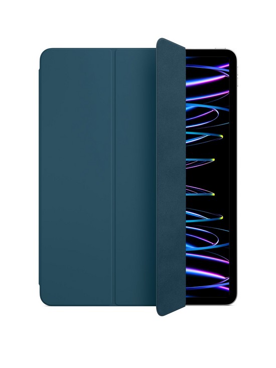 front image of apple-smart-folio-for-ipad-pro-129-inch-6th-gen-2022-marine-blue