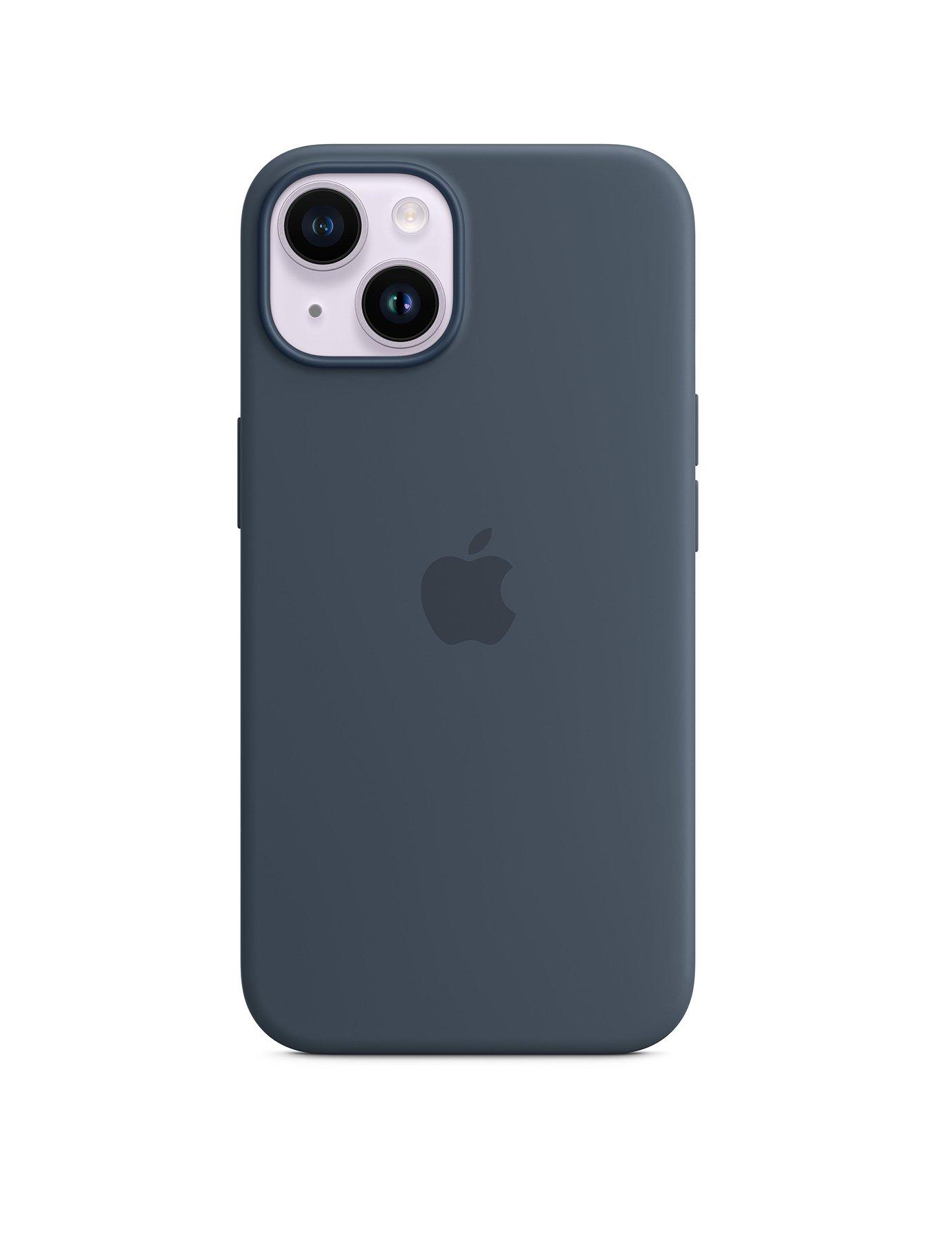 stillFront image of apple-iphone-14-silicone-case-with-magsafe-storm-blue