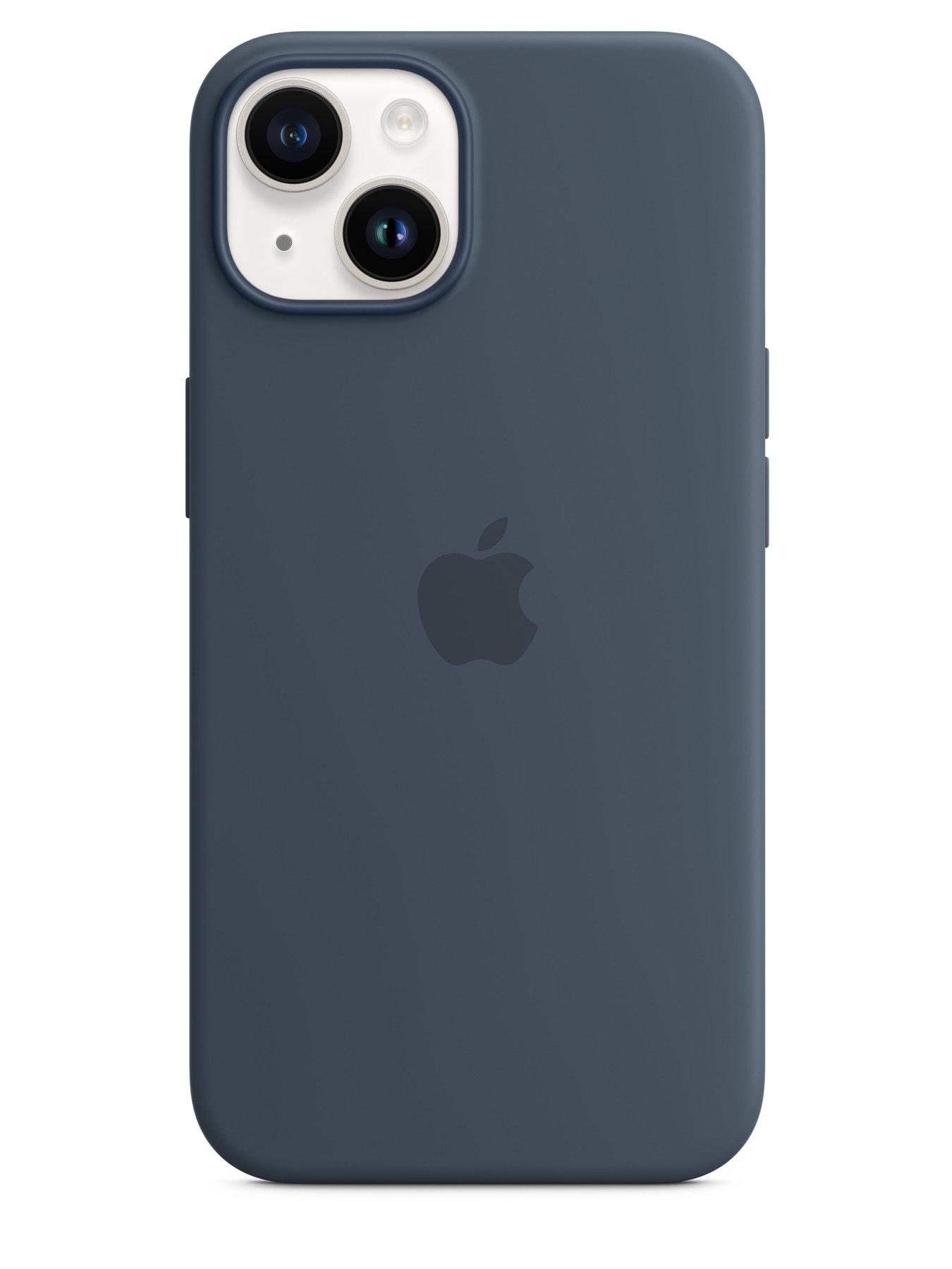  image of apple-iphone-14-silicone-case-with-magsafe-storm-blue