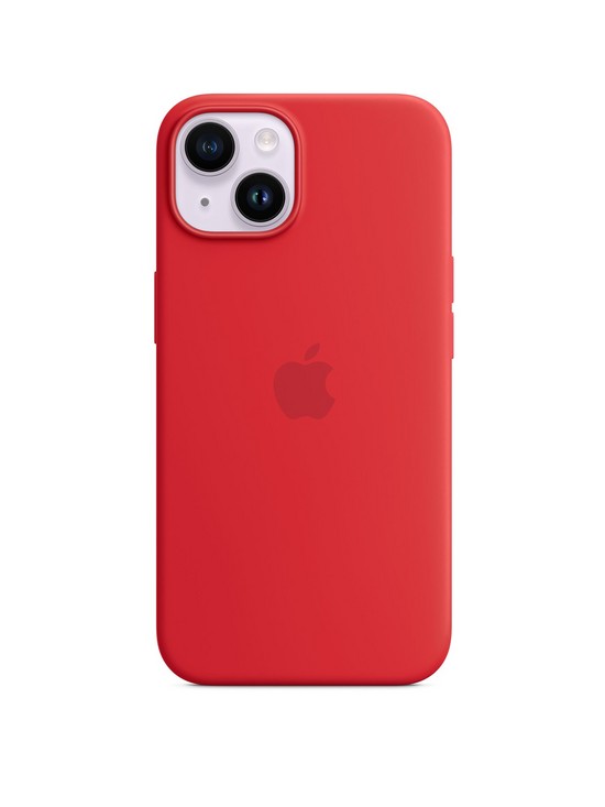 stillFront image of apple-iphone-14-silicone-case-with-magsafe-productred