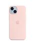  image of apple-iphone-14-silicone-case-with-magsafe-chalk-pink