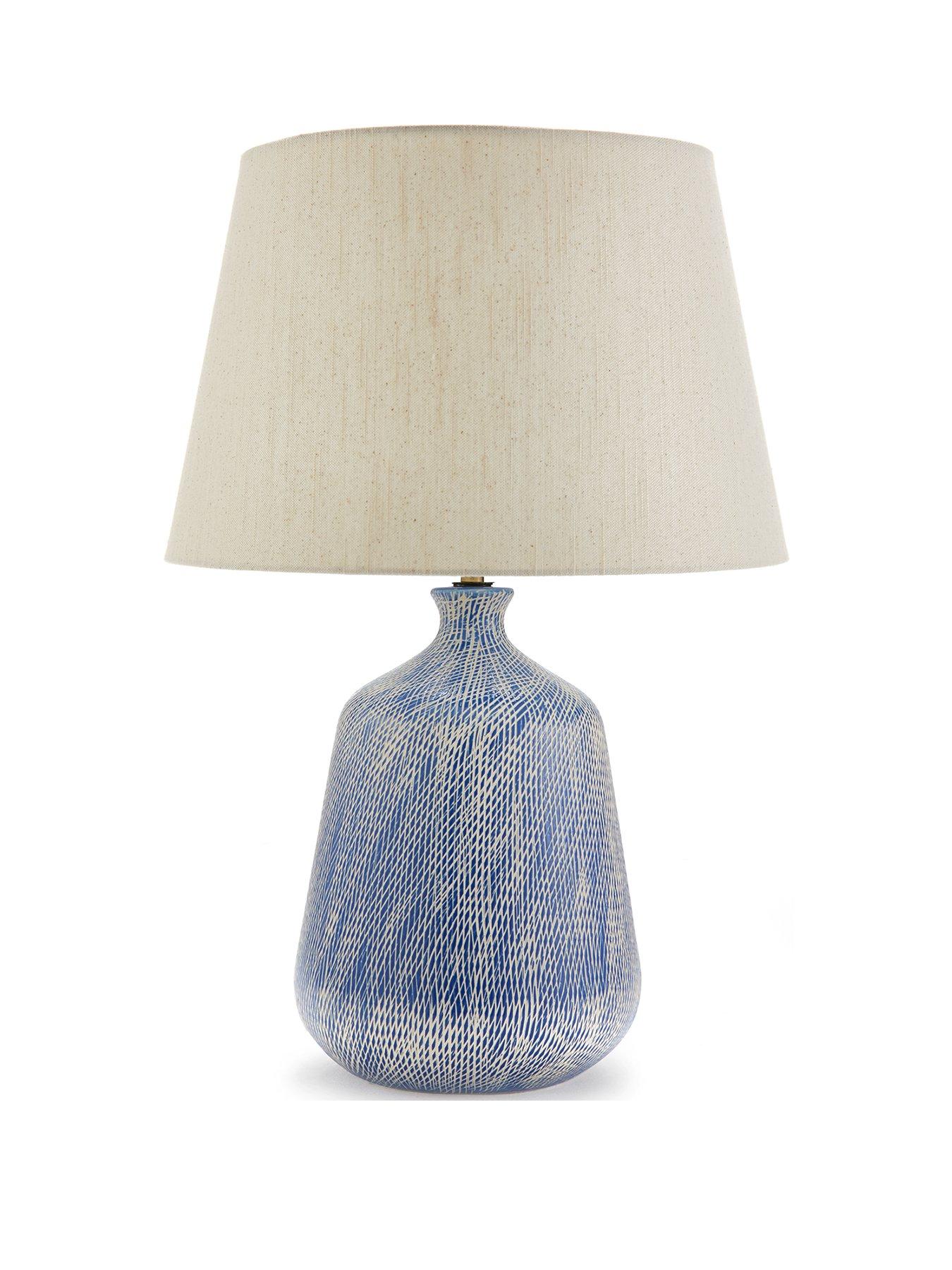 The Very Collection Modern Riveria Blue Scratch Table Lamp