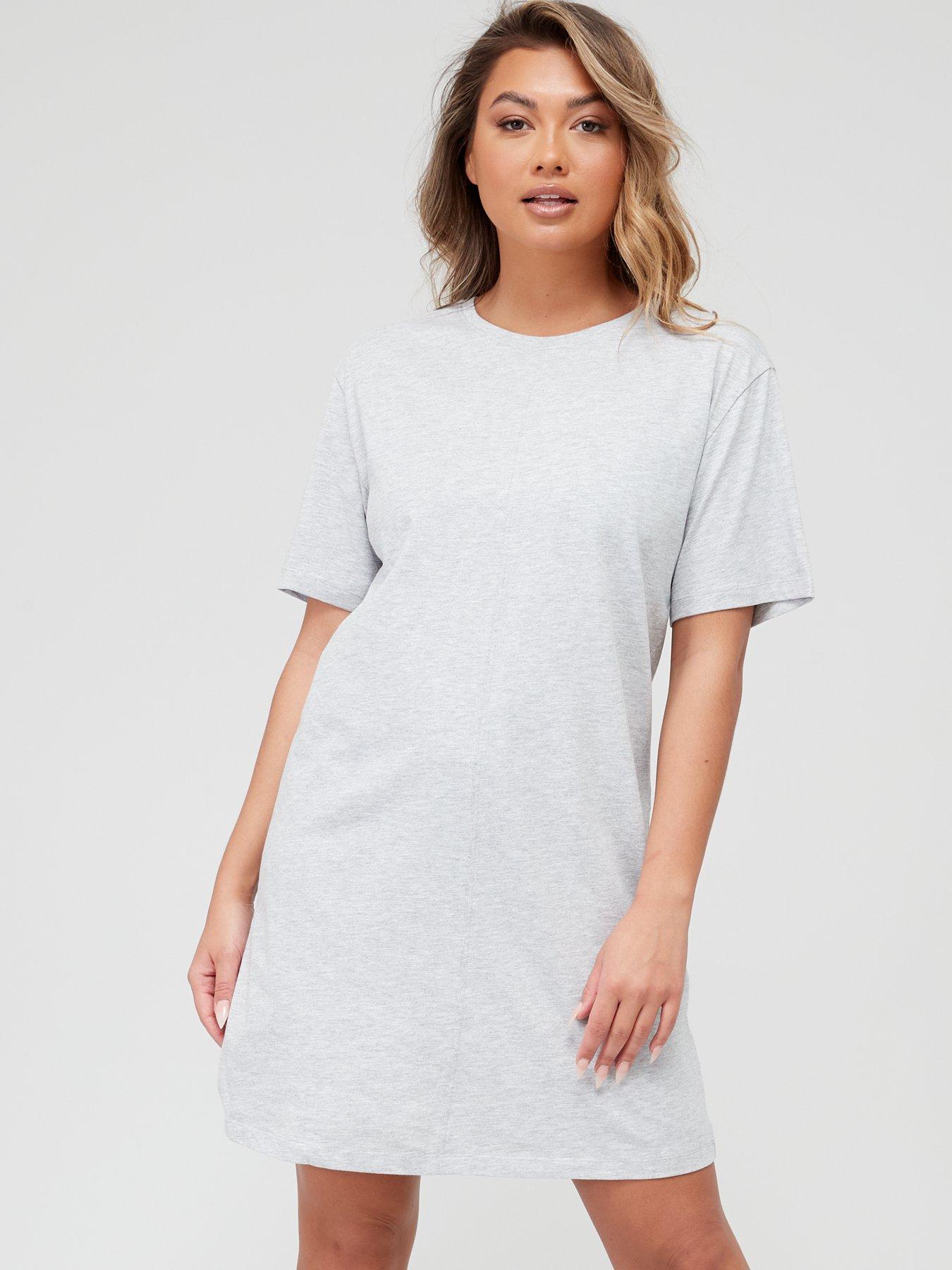 Everyday Seam Front TShirt Nightdress Grey