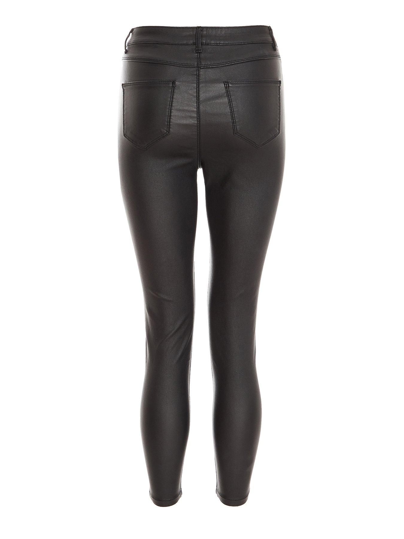 Quiz Petite Faux Leather Skinny Jeans Littlewoods