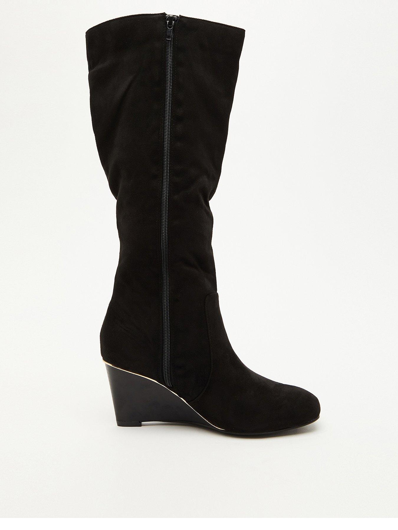 Quiz wedge boots hot sale