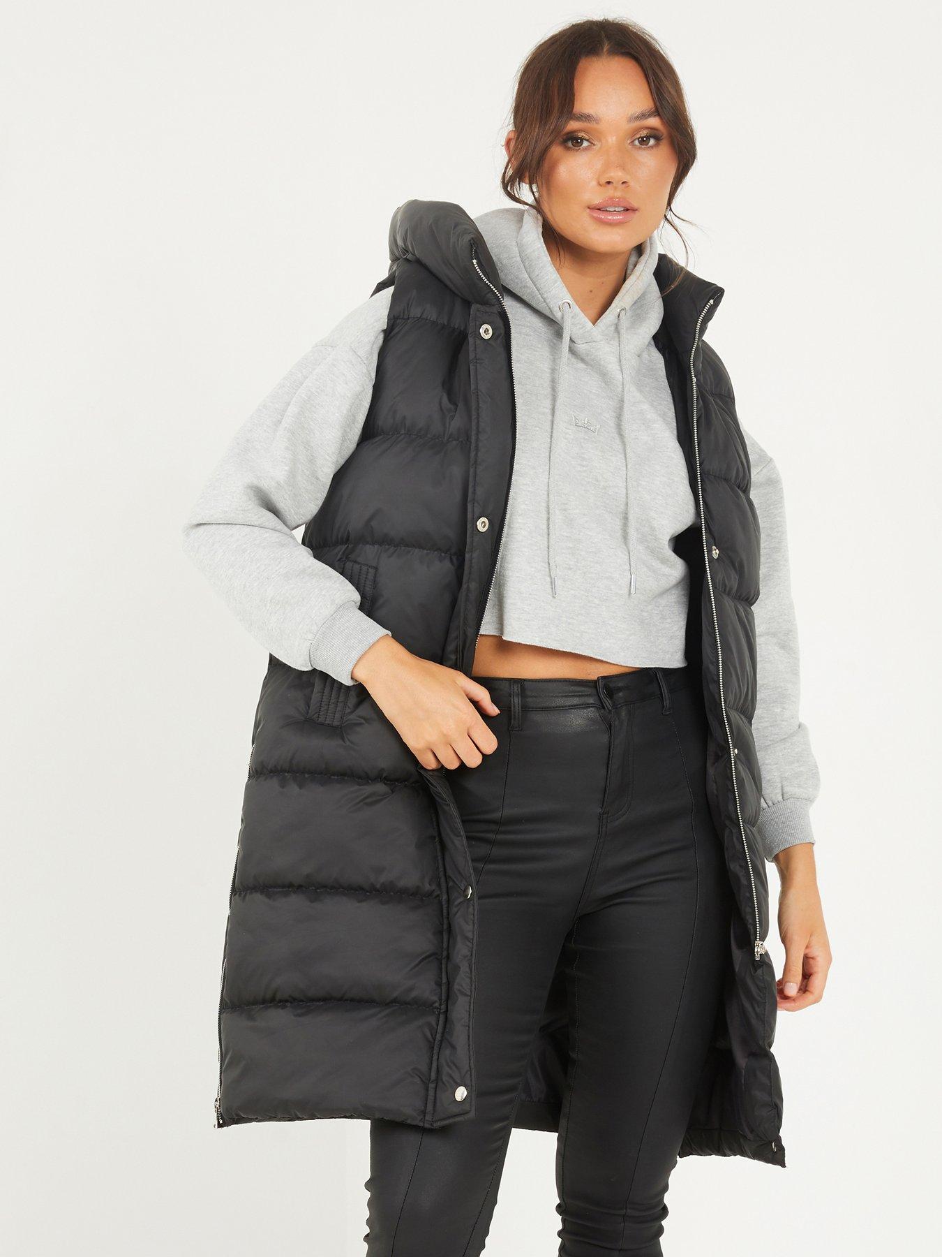Michelle Keegan Longline Padded Coat (Grey) - Sizes 6, 10, 12 (see