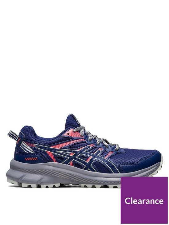 front image of asics-trail-scout-2-trainers-blue