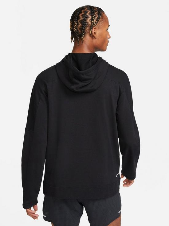 stillFront image of nike-run-trail-logo-pullover-hoodie-black