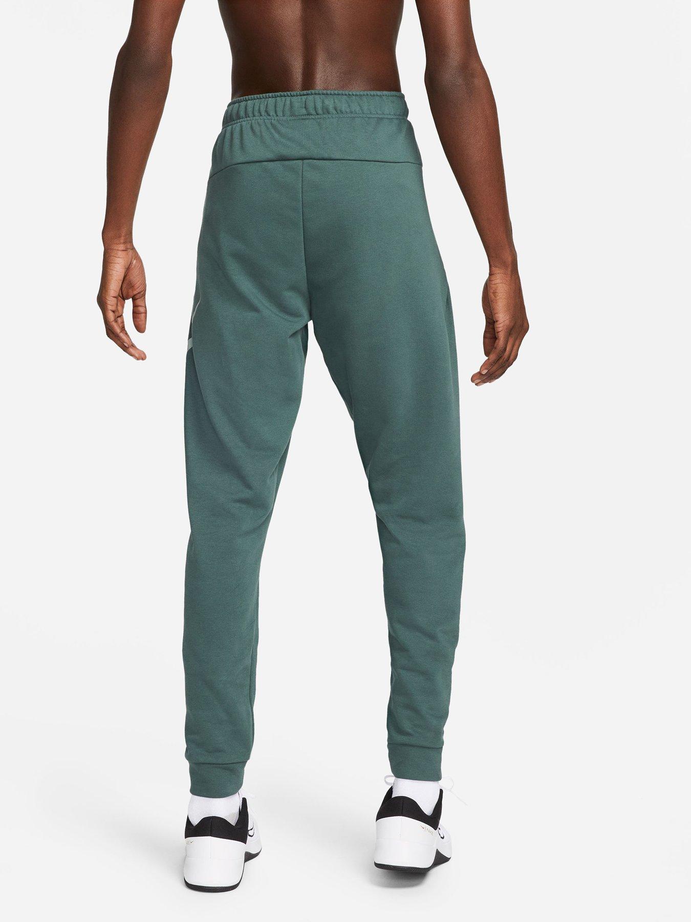 stillFront image of nike-train-dry-fit-taper-swoosh-pants-dark-green