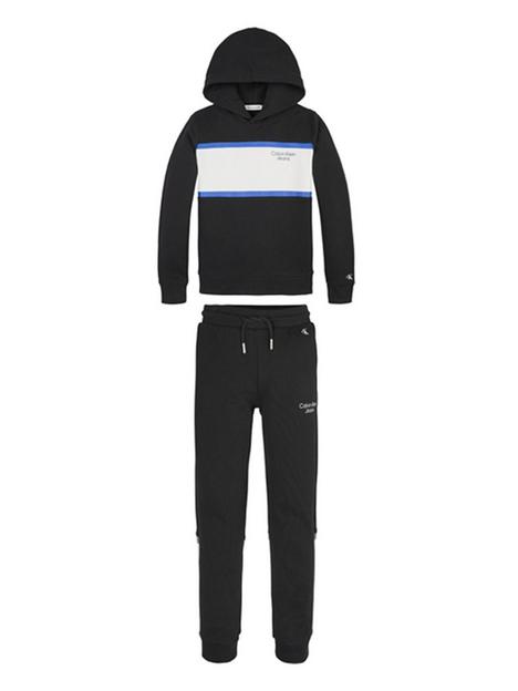 calvin-klein-jeans-boys-2-piecenbspstack-logo-colour-block-jog-set-black