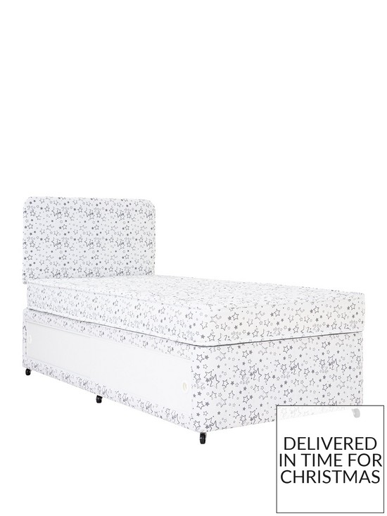 front image of airsprung-new-star-print-divan-set-with-storage-headboard-and-mattress