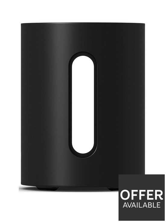 front image of sonos-sub-mini-wireless-subwoofer-black