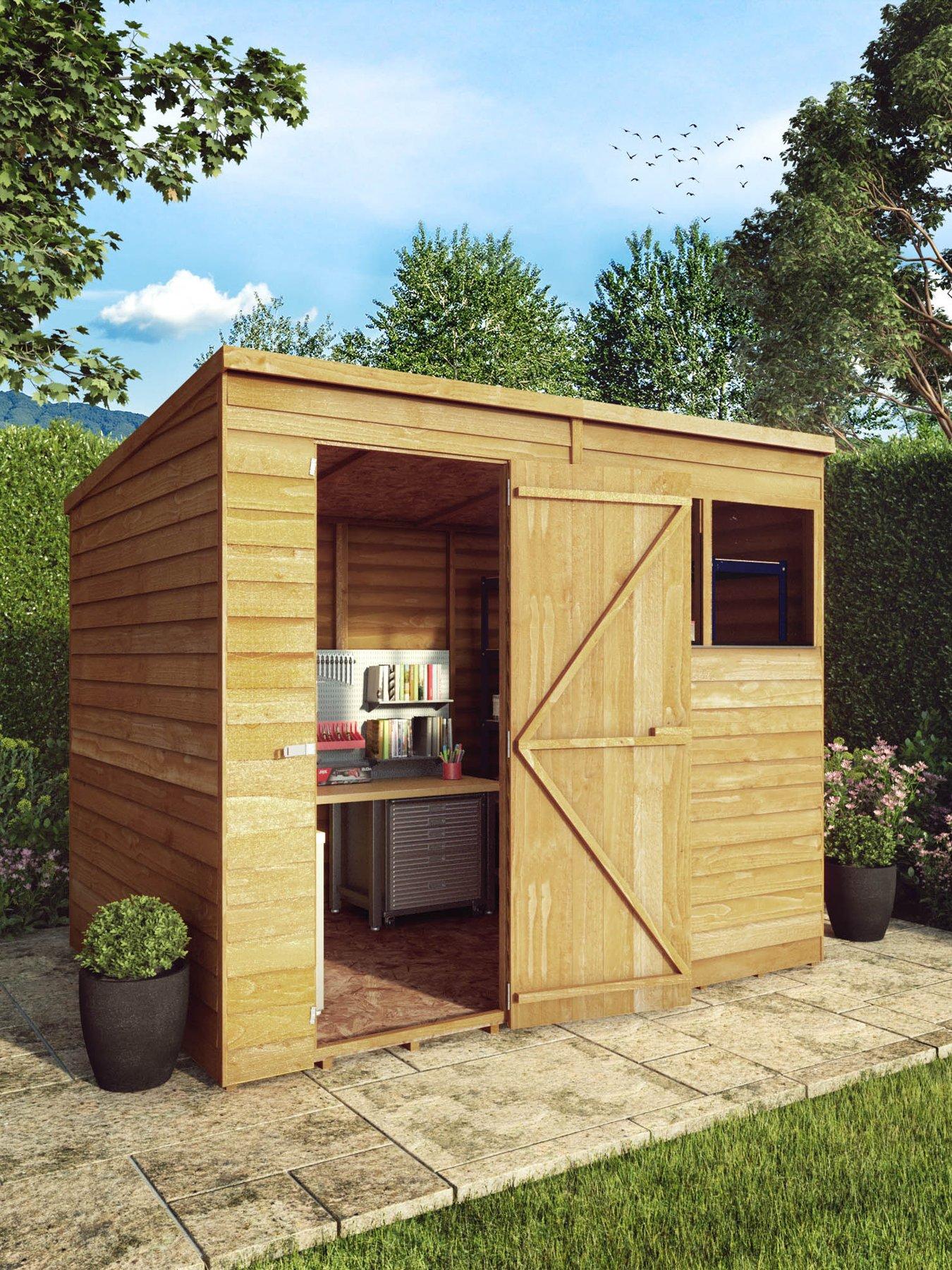  image of mercia-8-x-6-overlap-pent-garden-shed-fscreg-certified