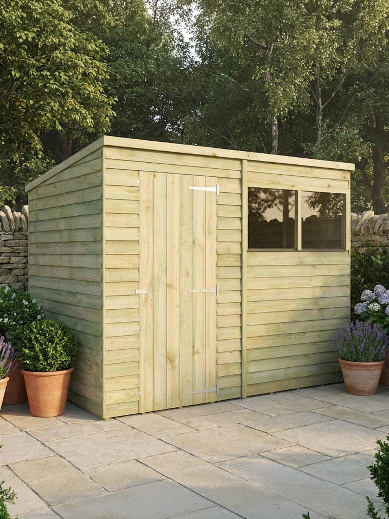 MERCIA 8 x 6 Overlap Pent Garden Shed - FSC® Certified