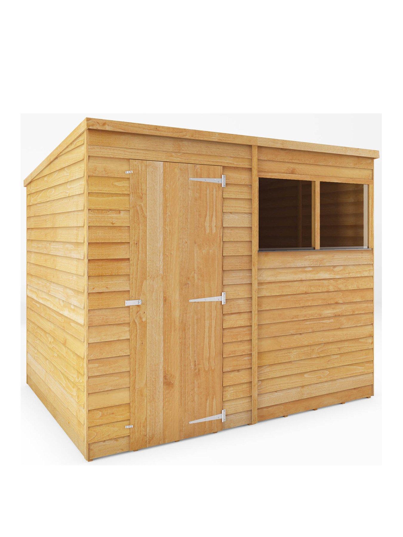  image of mercia-8-x-6-overlap-pent-garden-shed-fscreg-certified