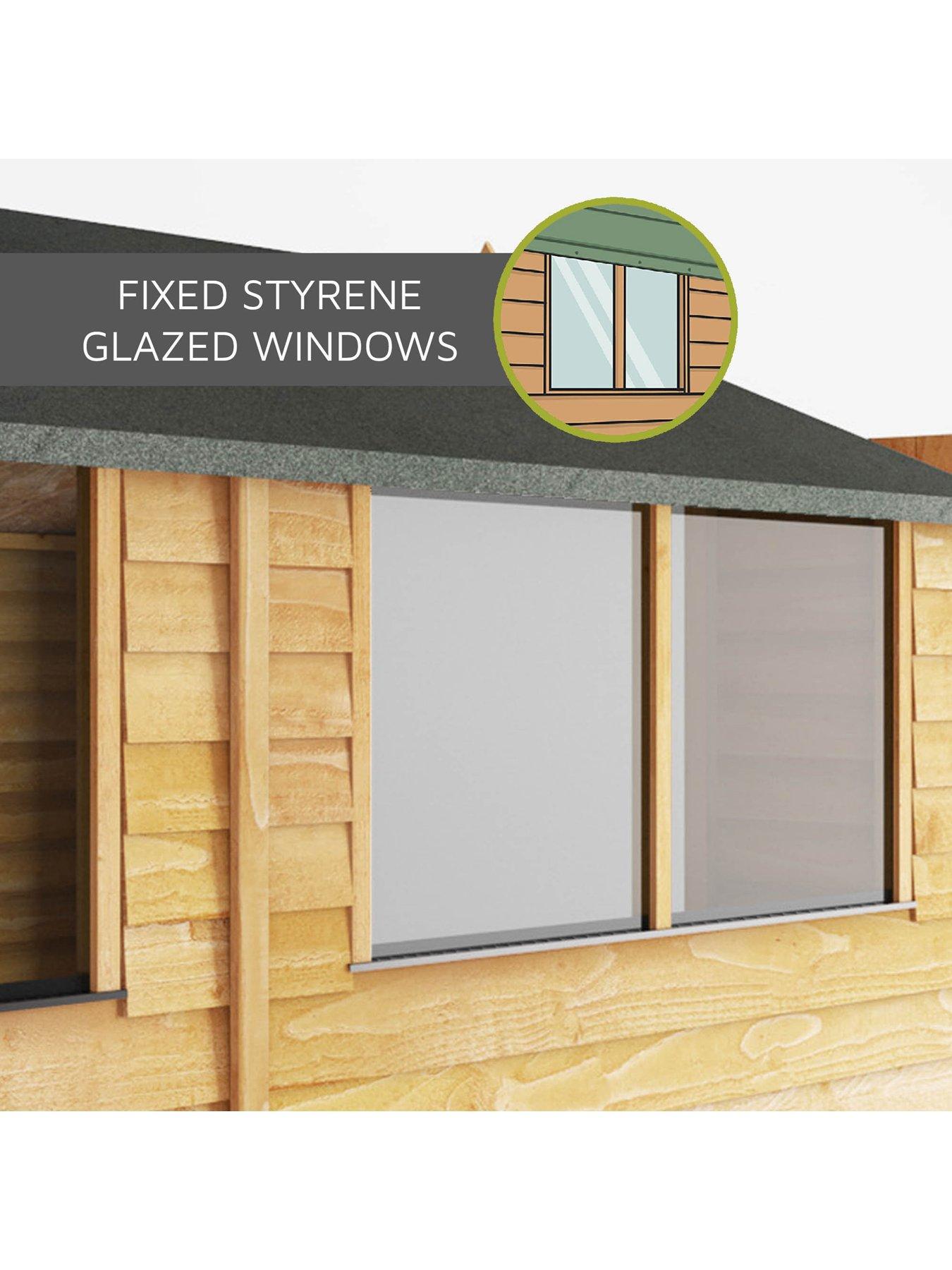  image of mercia-8-x-6-overlap-pent-garden-shed-fscreg-certified