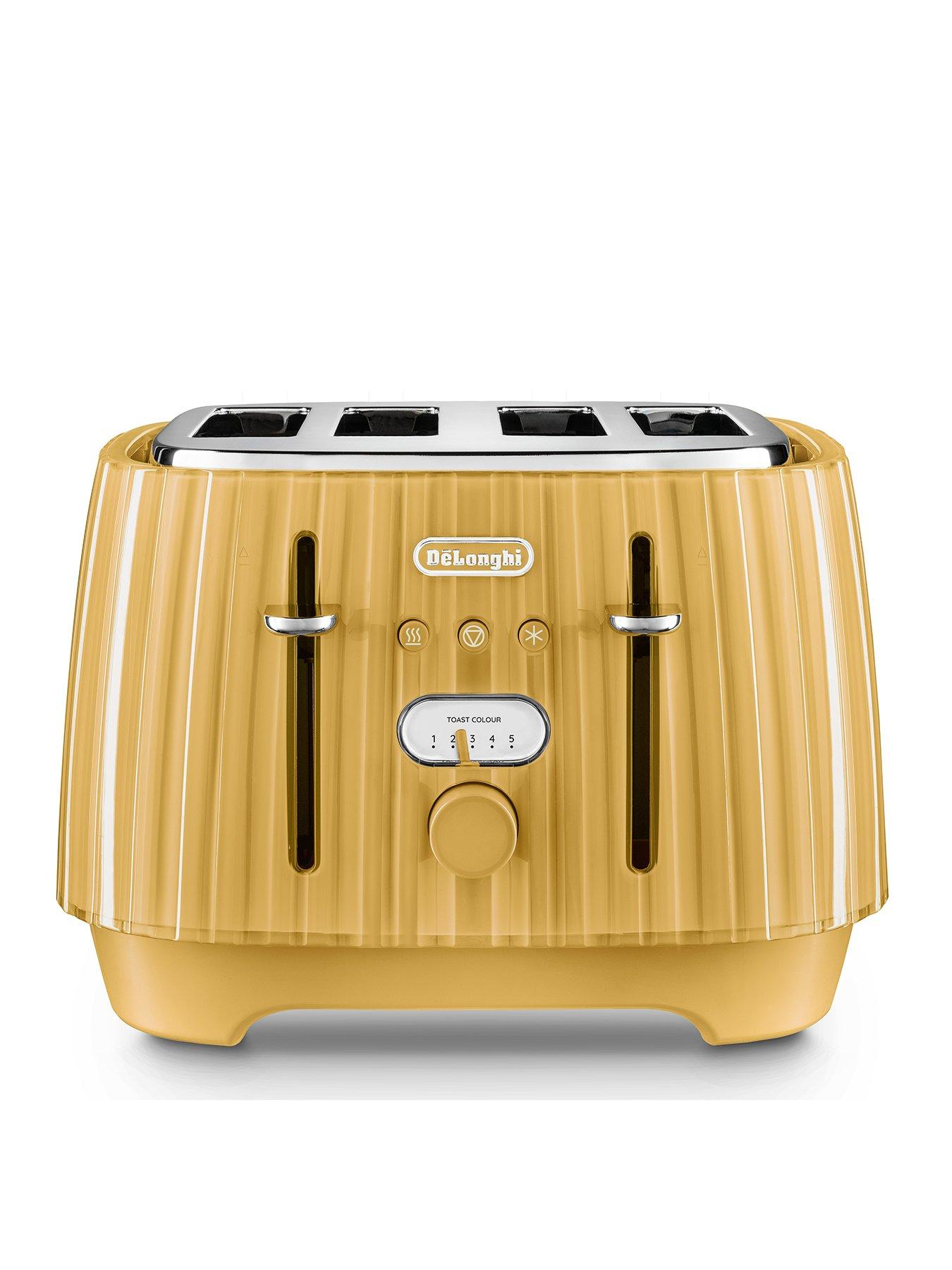  image of delonghi-ballerina-4-slice-toaster-yellow