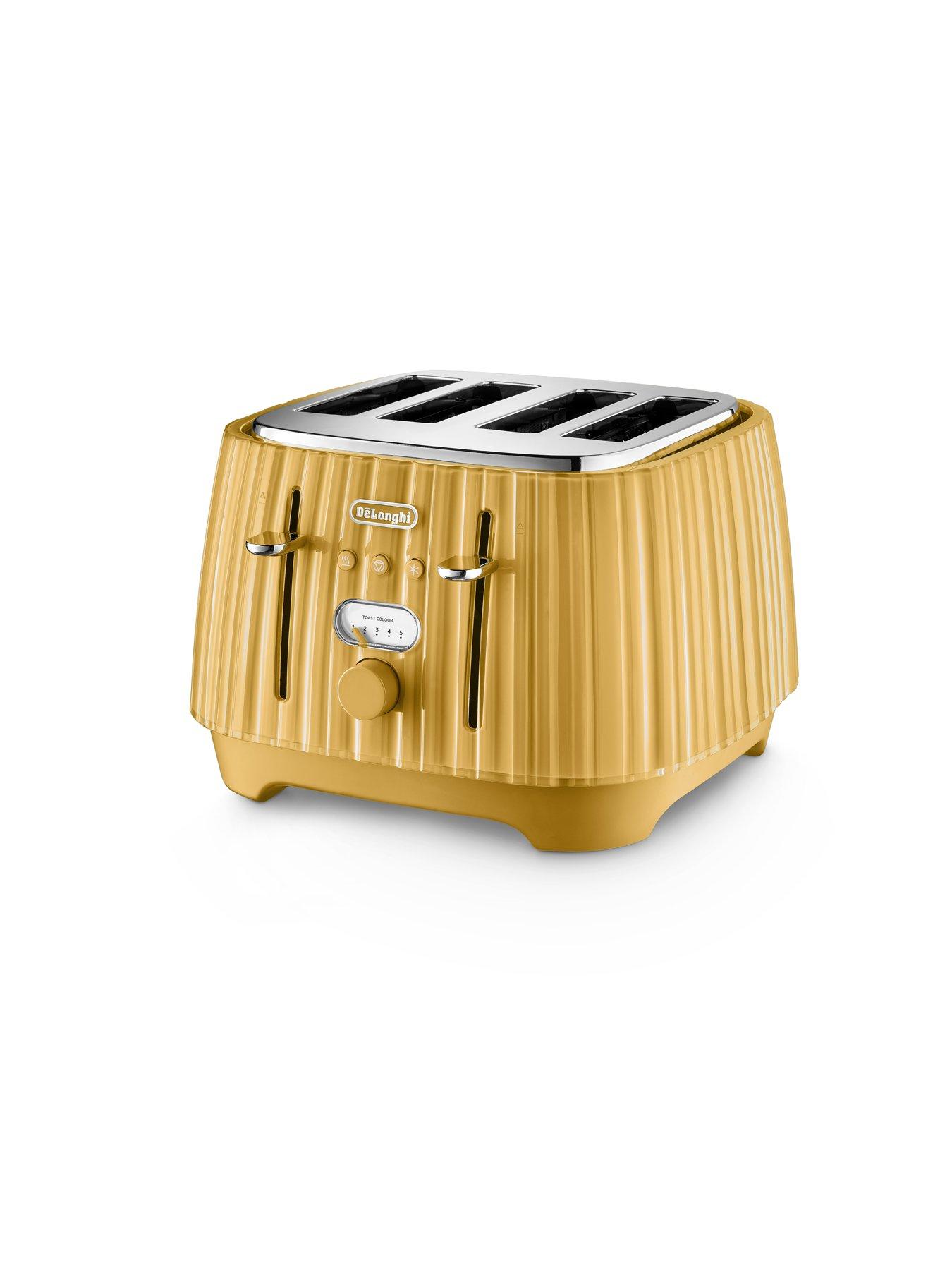  image of delonghi-ballerina-4-slice-toaster-yellow