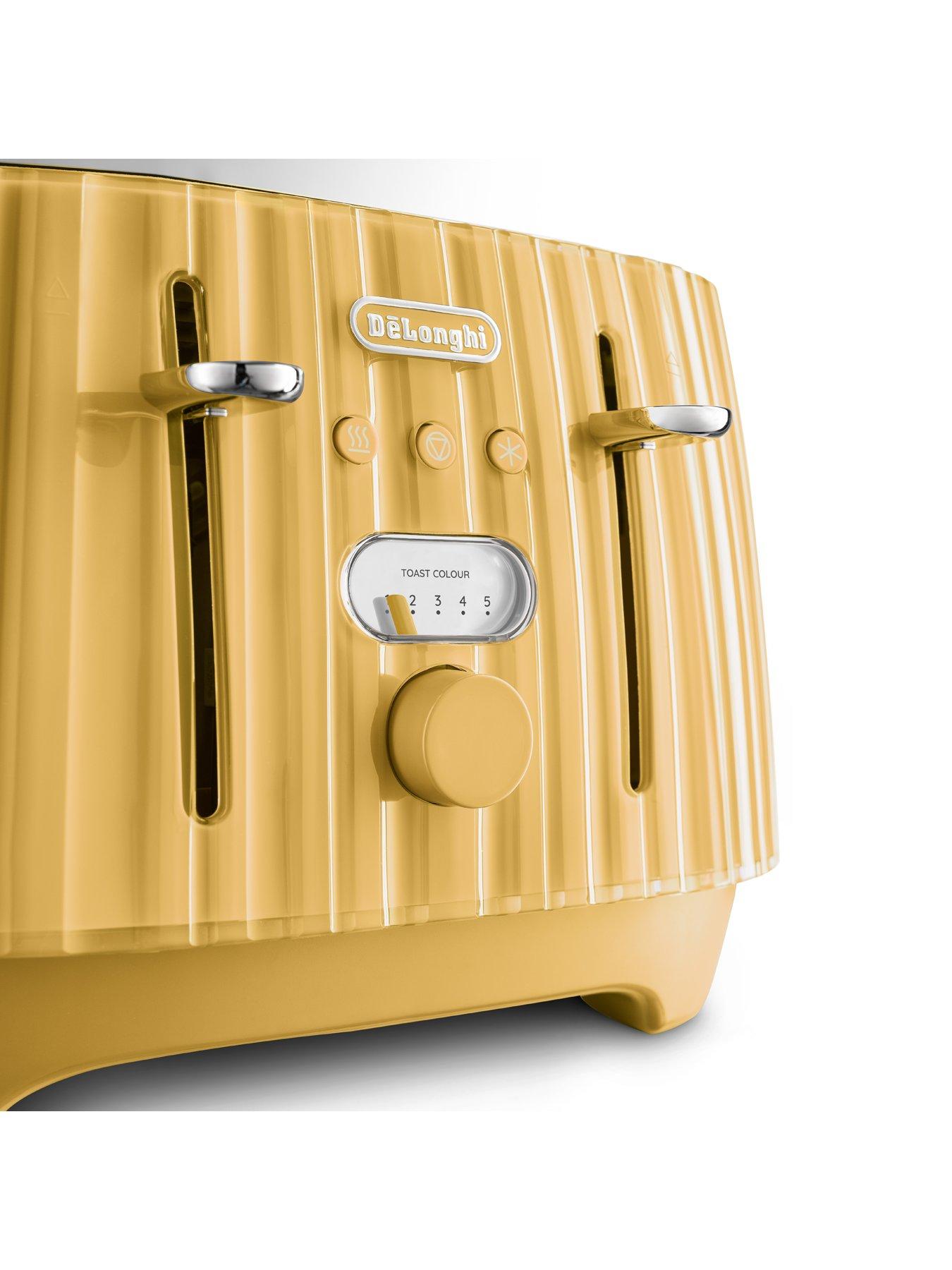  image of delonghi-ballerina-4-slice-toaster-yellow