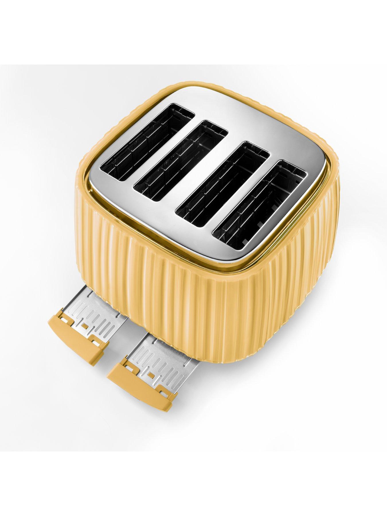  image of delonghi-ballerina-4-slice-toaster-yellow