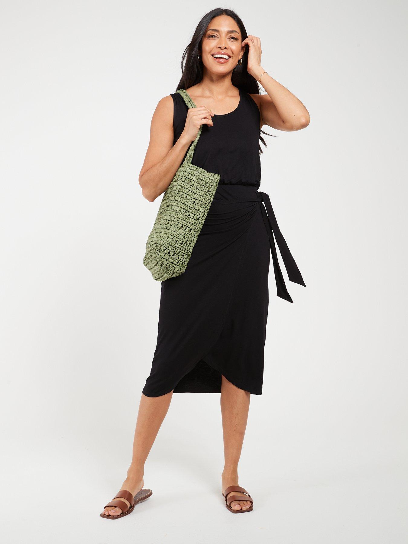 Black store sarong dress