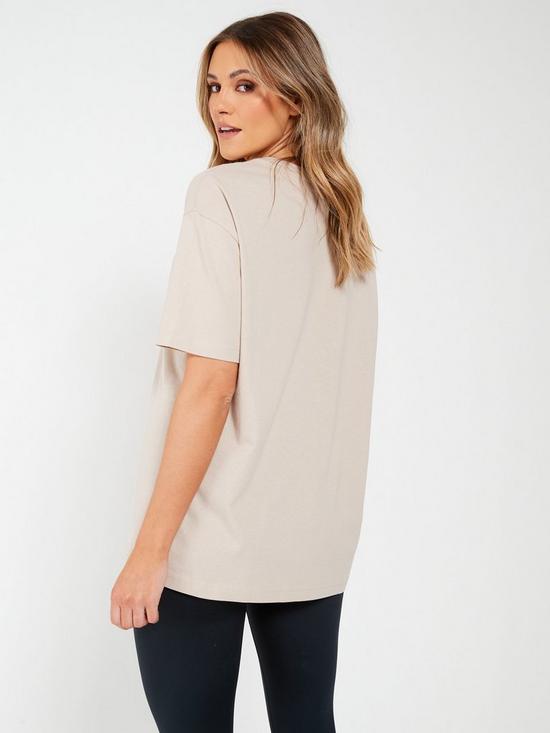 stillFront image of everyday-essential-oversized-t-shirt-beige
