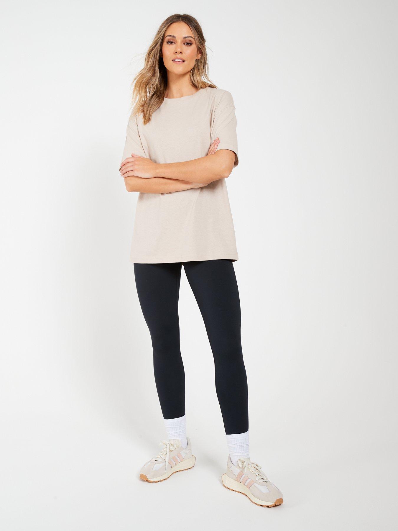  image of everyday-essential-oversized-t-shirt-beige